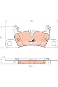 Set plăcuțe frână TRW, spate, pentru: PORSCHE 911, 911 TARGA, BOXSTER SPYDER, CAYENNE; VW TOUAREG 2.9-4.8 01.10-