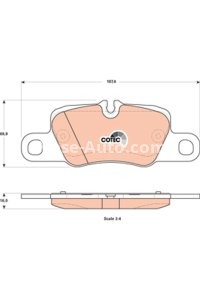 Set plăcuțe frână TRW, spate, pentru: PORSCHE 911, 911 TARGA, CAYENNE, PANAMERA 2.9-4.8 07.09-