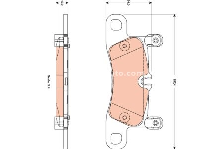 Set plăcuțe frână TRW, spate, pentru: PORSCHE CAYENNE 3.0-4.8 06.10-