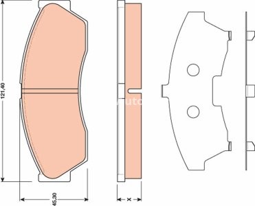 Set plăcuțe frână TRW, față, pentru: ROVER CITYROVER; TATA INDICA, INDIGO 1.4/1.4D 01.03-