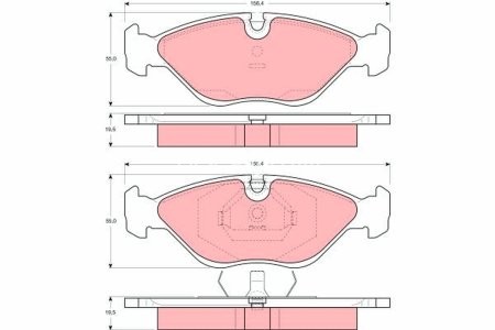 Set plăcuțe frână TRW, față, pentru: SAAB 900 I, 9000 2.0-3.0 09.84-12.98