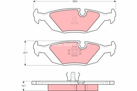 Set plăcuțe frână TRW, spate, pentru: VOLVO 440, 460, 480; SAAB 900 I, 9000 1.6-2.3 09.84-12.98