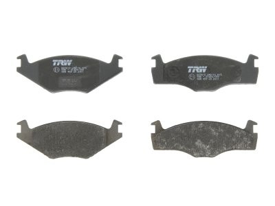 Set plăcuțe frână TRW, față (cu suplimente), pentru: SEAT CORDOBA, CORDOBA VARIO, IBIZA II; VW GOLF I, GOLF II, JETTA I, JETTA II, PASSAT B2, POLO, SANTANA, SCIROCCO 1.3-2.2 06.76-09.02