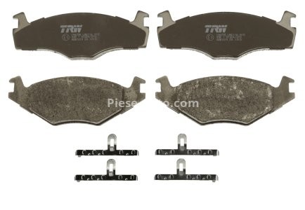 Set plăcuțe frână TRW, față (cu suplimente), pentru: SEAT CORDOBA, CORDOBA VARIO, IBIZA II; VW POLO, POLO CLASSIC, POLO II, POLO III, POLO III CLASSIC, POLO/HATCHBACK 1.0-1.9D 10.81-12.02 3