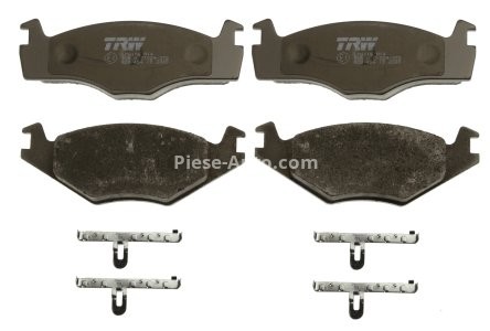 Set plăcuțe frână TRW, față (cu suplimente), pentru: SEAT CORDOBA, IBIZA II, TOLEDO I; VW CADDY I, GOLF I, GOLF II, GOLF III, JETTA I, JETTA II, PASSAT B1, PASSAT B2 1.3-1.9D 08.75-10.02 3