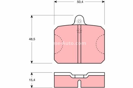 Set plăcuțe frână TRW, față, pentru: SKODA 105,120, RAPID 1.0/1.2/1.3 08.76-10.91 3