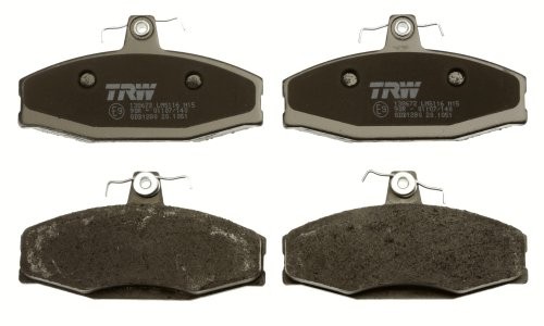 Set plăcuțe frână TRW, față, pentru: SKODA FAVORIT, FAVORIT FORMAN, FAVORIT/KOMBI, FELICIA CUBE, FELICIA I, FELICIA II; VW CADDY II 1.3/1.6/1.9D 01.89-04.02 3