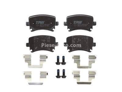 Set plăcuțe frână TRW, spate, (cu accesorii; cu șuruburi de ghidare etrier frână), pentru: SEAT LEON, LEON ST/KOMBI, LEON/HATCHBACK; SKODA SUPERB II; VW GOLF V 1.0-3.6 11.05-08.20