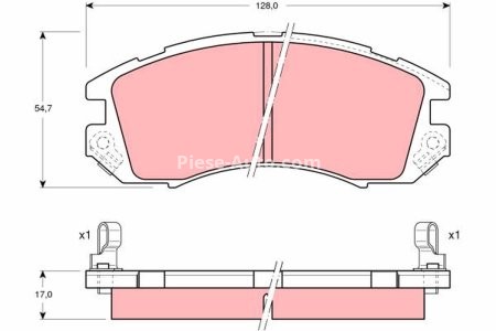 Set plăcuțe frână TRW, față, pentru: SUBARU IMPREZA, LEGACY I, LEGACY II, LEGACY OUTBACK 1.6-2.5 01.89-12.00