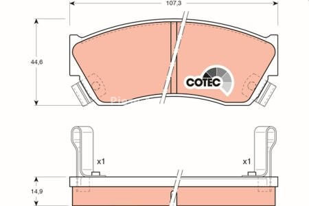 Set plăcuțe frână TRW, față, pentru: SUBARU JUSTY II; SUZUKI ALTO IV, ALTO V, CAPPUCCINO, SWIFT, SWIFT I, SWIFT II; TATA INDICA, INDIGO, INDIGO MARINA 0.7-1.6 08.85-