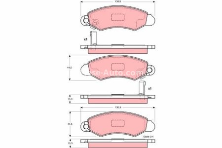 Set plăcuțe frână TRW, față, pentru: SUBARU JUSTY II; SUZUKI SWIFT II 1.0/1.3 03.89-12.05