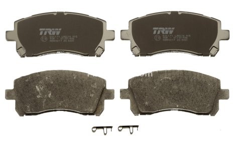 Set plăcuțe frână TRW, față (cu suplimente), pentru: SUBARU FORESTER, IMPREZA, LEGACY II, LEGACY III, LEGACY IV, LEGACY OUTBACK, OUTBACK 1.6-3.0 03.94-09.09 3