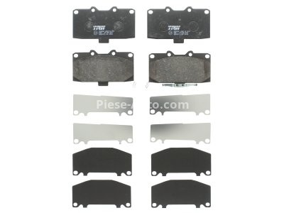 Set plăcuțe frână TRW, față (cu suplimente), pentru: SUBARU IMPREZA 2.0/2.5 12.00-12.08