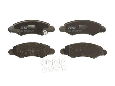 Set plăcuțe frână TRW, față (cu suplimente), pentru: SUBARU JUSTY III; SUZUKI IGNIS II, WAGON R, WAGON R+ 1.0-1.5 05.00-