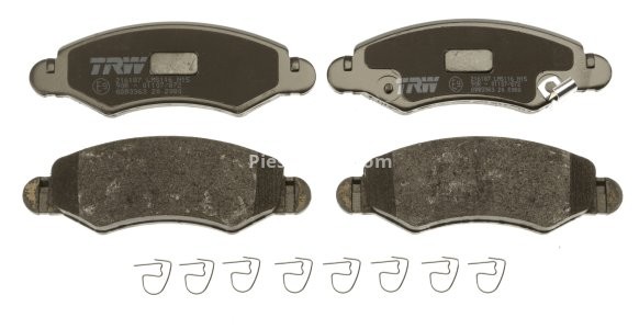 Set plăcuțe frână TRW, față (cu suplimente), pentru: SUBARU JUSTY III; SUZUKI IGNIS II, WAGON R, WAGON R+ 1.0-1.5 05.00- 3