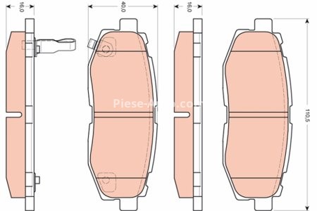Set plăcuțe frână TRW, spate, pentru: SUBARU BRZ, FORESTER, LEGACY V, OUTBACK, TRIBECA; TOYOTA GT 86 2.0-3.6 01.05-