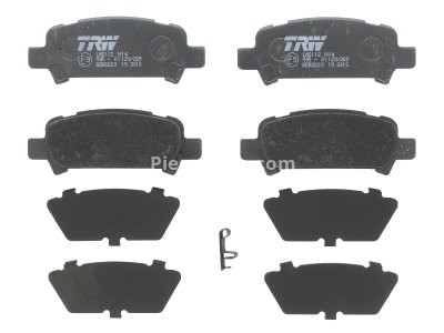 Set plăcuțe frână TRW, spate, (cu suplimente), pentru: SUBARU FORESTER, IMPREZA, LEGACY III, LEGACY IV, OUTBACK 1.5-3.0 10.95-08.09