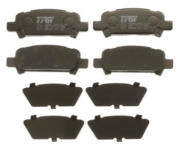 Set plăcuțe frână TRW, spate, (cu suplimente), pentru: SUBARU FORESTER, IMPREZA, LEGACY III, LEGACY IV, OUTBACK 1.5-3.0 10.95-08.09 3