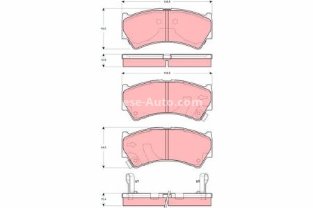 Set plăcuțe frână TRW, față, pentru: SUZUKI BALENO 1.3-1.9D 07.95-05.02