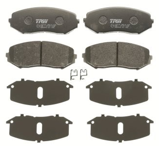Set plăcuțe frână TRW, față (cu suplimente), pentru: SUZUKI GRAND VITARA II 1.6-3.2 04.05- 3
