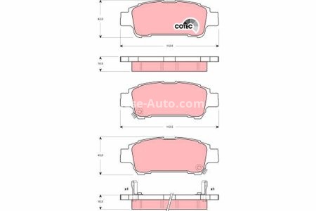 Set plăcuțe frână TRW, spate, pentru: TOYOTA ALPHARD I, AVENSIS VERSO, ISIS, NOAH/VOXY, PREVIA II, SIENNA 1.8-3.5 02.00-08.14
