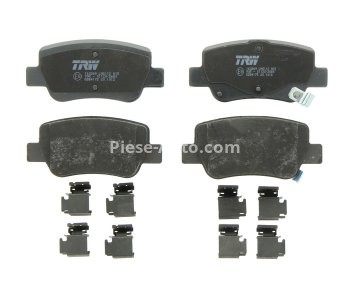 Set plăcuțe frână TRW, spate, (cu suplimente), pentru: TOYOTA AVENSIS 1.6-2.2D 11.08-10.18