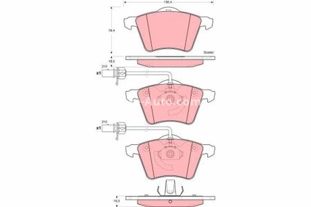 Set plăcuțe frână TRW, față, pentru: VW CALIFORNIA T4 CAMPER, TRANSPORTER T4 1.8-2.8 07.90-06.03