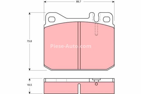 Set plăcuțe frână TRW, față, pentru: VW LT 28-35 I, LT 40-55 I 2.0-2.7D 04.75-06.96