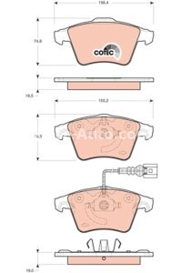 Set plăcuțe frână TRW, față, pentru: VW TOUAREG 2.5D-5.0D 10.02-05.10