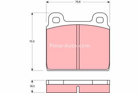 Set plăcuțe frână TRW, față, pentru: VW TRANSPORTER T2, TRANSPORTER T3 1.6-2.0 08.68-07.92