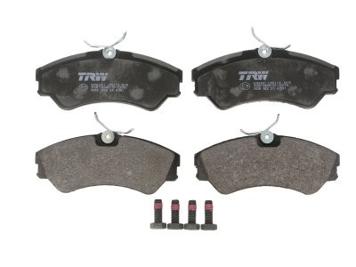 Set plăcuțe frână TRW, față (cu accesorii; cu șuruburi de ghidare etrier frână), pentru: VW TRANSPORTER T4 1.8-2.8 07.90-06.03