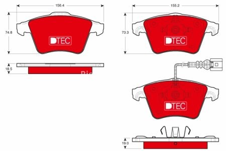 Set plăcuțe frână TRW, din ceramică, față, pentru: VW TOUAREG 2.5D-5.0D 10.02-05.10