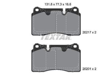 Set plăcuțe frână TEXTAR, față, pentru: ASTON MARTIN DB9 VOLANTE, DB9TAGE, VANTAGE, VANTAGE VOLANTE, VANTAGETAGE 4.0-6.0 01.04-