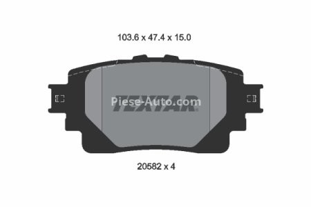 Set plăcuțe frână TEXTAR, spate, pentru: LEXUS NX II, RX, UX; SUZUKI ACROSS; TOYOTA BZ4X, COROLLA, HIGHLANDER, RAV 4 V 1.8H-Electric 12.18-