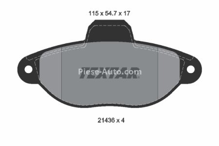 Set plăcuțe frână TEXTAR, față, pentru: FIAT CINQUECENTO, PANDA, PANDA/HATCHBACK, PUNTO, PUNTO/HATCHBACK, SEICENTO / 600; FORD KA; LANCIA Y, Y10; ZASTAVA 10 0.7-1.7D 07.91-