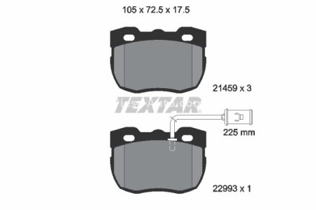 Set plăcuțe frână TEXTAR, față, pentru: LAND ROVER DEFENDER, DISCOVERY I, RANGE ROVER I 2.0-4.3 08.81-02.16