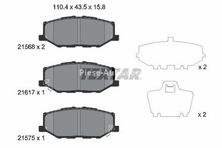 Set plăcuțe frână TEXTAR, față, (cu accesorii), pentru: SUZUKI JIMNY 1.5 07.18-