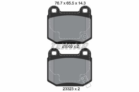 Set plăcuțe frână TEXTAR, spate, pentru: MASERATI GHIBLI II, QUATTROPORTE IV, QUATTROPORTE V; MITSUBISHI LANCER VI, LANCER VII; NISSAN 350Z, SKYLINE; SUBARU BRZ, FORESTER, IMPREZA 2.0-4.2 03.94-