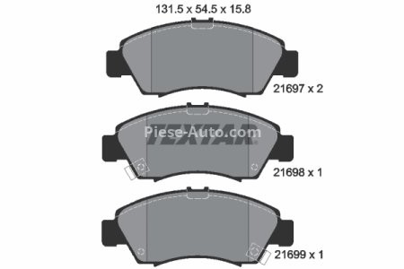Set plăcuțe frână TEXTAR, față, pentru: HONDA CAPA, CITY IV, CITY V, CIVIC V, CIVIC VI, DOMANI, JAZZ II, LOGO 1.2-1.6 10.91-