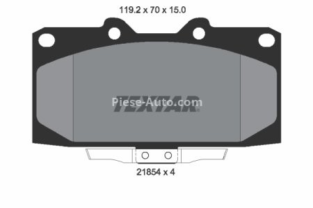 Set plăcuțe frână TEXTAR, față, pentru: NISSAN 200SX, SKYLINE; SUBARU IMPREZA 2.0/2.5/2.6 07.93-12.08