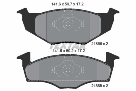 Set plăcuțe frână TEXTAR, față, pentru: SEAT AROSA; SKODA FABIA I, FABIA I PRAKTIK, FABIA II; VW FOX, LUPO I, POLO, POLO III, POLO/HATCHBACK 1.0-1.9D 08.92-12.14 3