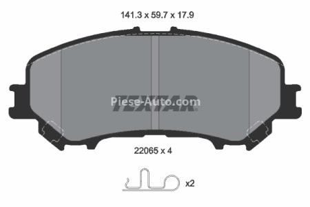 Set plăcuțe frână TEXTAR, față, pentru: NISSAN QASHQAI II; RENAULT KADJAR 1.2-2.0 11.13-