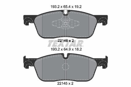 Set plăcuțe frână TEXTAR, față, pentru: JAGUAR E-PACE, F-PACE; LAND ROVER DISCOVERY SPORT, RANGE ROVER EVOQUE 1.5H-5.0 06.11-