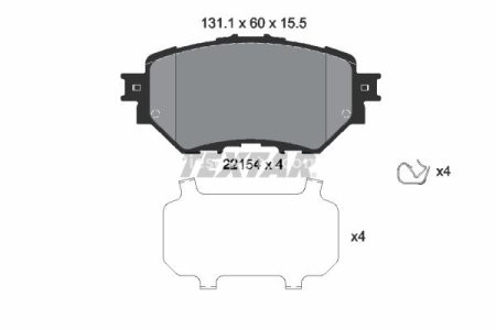 Set plăcuțe frână TEXTAR, față, pentru: MAZDA 3 1.5-2.2D 09.13-05.19