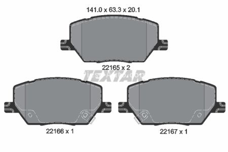 Set plăcuțe frână TEXTAR, față, pentru: FIAT 500X; JEEP COMPASS, RENEGADE 1.0-2.4 07.14-