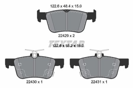 Set plăcuțe frână TEXTAR, spate, pentru: HONDA CIVIC X, CIVIC XI, E 1.0-Electric 09.15-