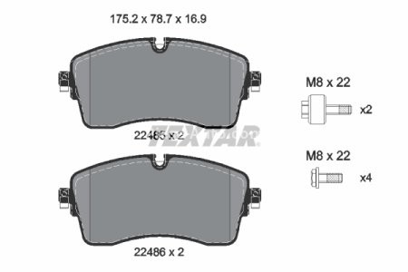 Set plăcuțe frână TEXTAR, față, pentru: LAND ROVER DEFENDER, DISCOVERY V, RANGE ROVER EVOQUE, RANGE ROVER IV, RANGE ROVER SPORT II 2.0-5.0 08.12-