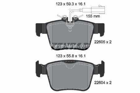 Set plăcuțe frână TEXTAR, spate, pentru: ALFA ROMEO GIULIA, STELVIO; MASERATI GHIBLI III, LEVANTE 2.0-3.8 08.13-