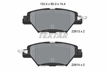 Set plăcuțe frână TEXTAR, spate, pentru: MAZDA CX-9 2.5 06.16-