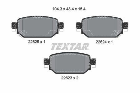 Set plăcuțe frână TEXTAR, spate, pentru: MAZDA 3, CX-3 1.5-2.2D 07.13-